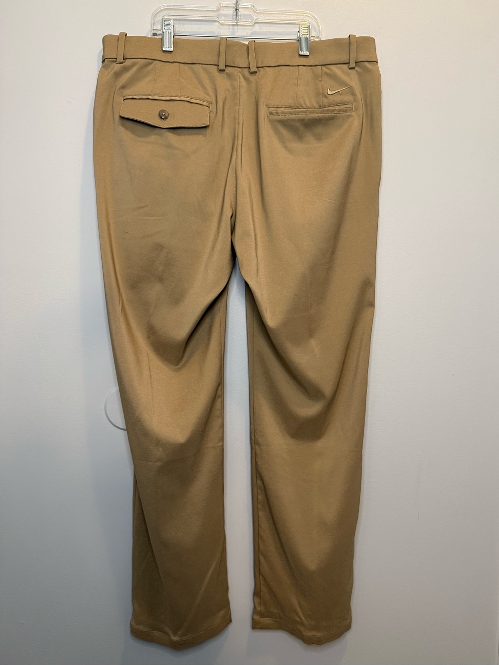 Nike Golf Dri-FIT Tan Khaki Flat Front Performance Pants Men's Size 36x30